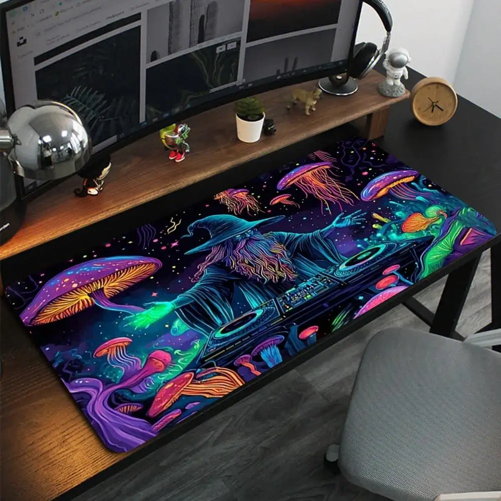 

Magic Mushroom Mouse Pad large mousemat computer gamer office stitched edge keyboard desk mat washable non-slip playmat Gamer