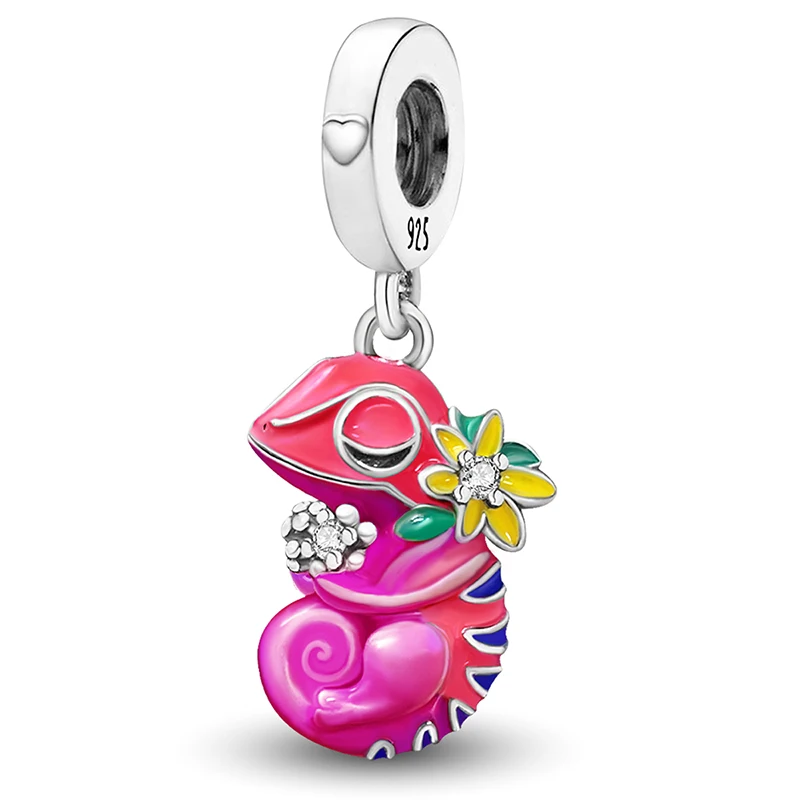 925 Sterling Silver Luminous Firefly Sausage Dog  Lizard Charms Bead Fit Diy Bracelet Bangle Making Gift Of High Quality Jewelry