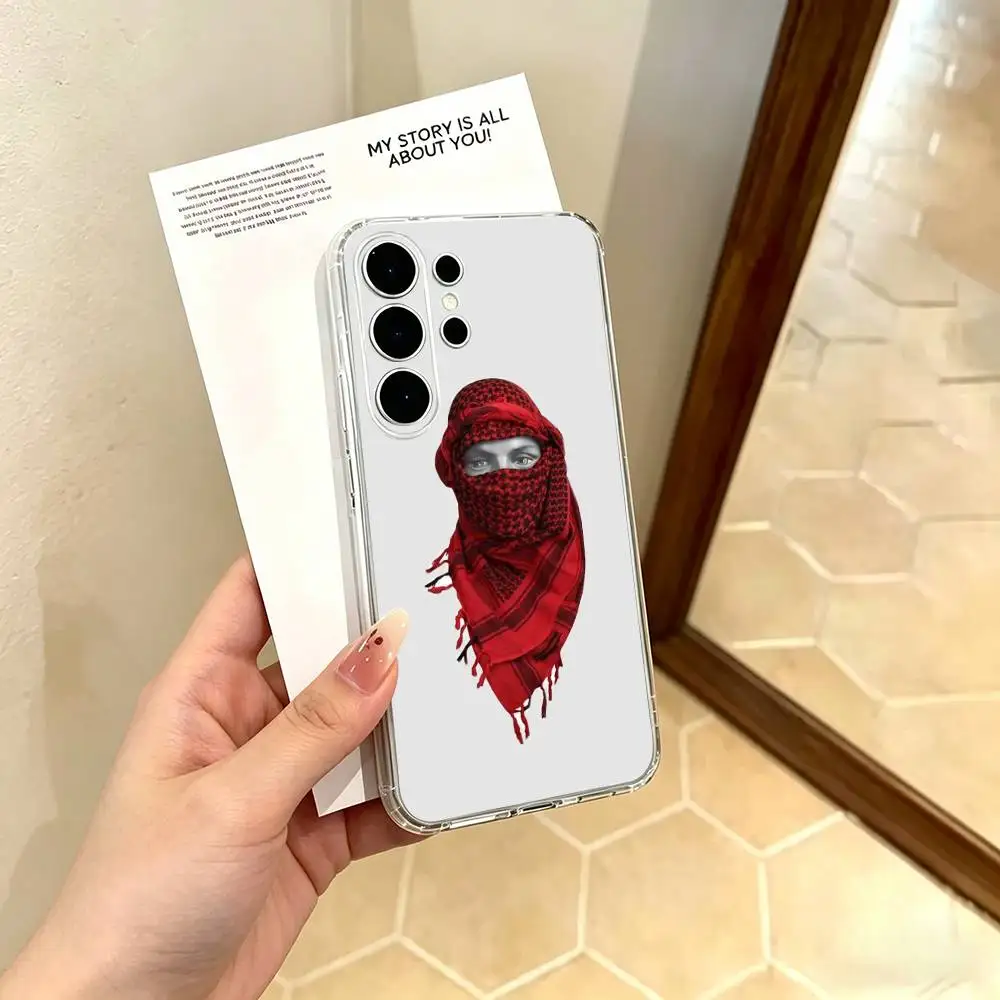 Exotic Arab Hattah Keffiyeh fashion Clear Hard Phone Case For Samsung S25,24,23,22,21,10,9,Ultra,Plus,Lite Transparent Cover view 5