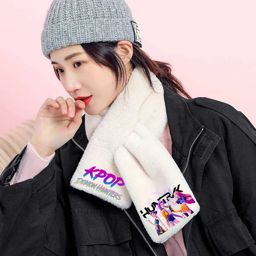 K-pop شيطان الصيادين وشاح شتاء دافئ الكرتون ميرا رومي زوي وشاح للرقبة وشاح سميك محشوة لينة للطفل عيد الميلاد هدية عيد الميلاد #3