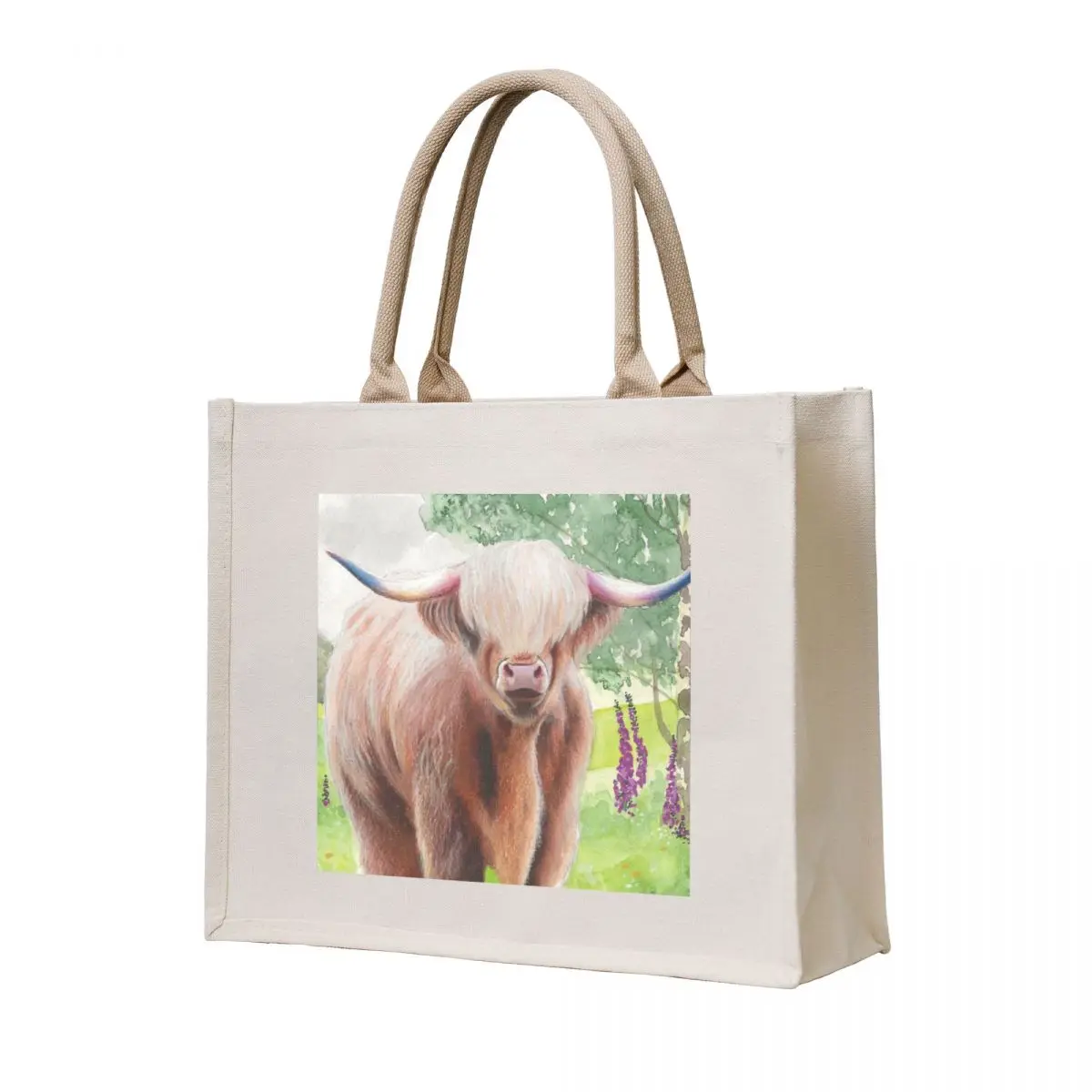 

Highland cow in a field Tote Bag Women's shopper bag tote bag screen sac pour femme