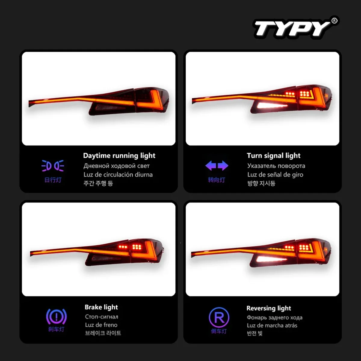

TYPY New LED Tail Lamp Upgrade Modified For Lexus lS RGB Taillight 2013-2021 Dynamic Signal Tail Lamp Auto Accessories