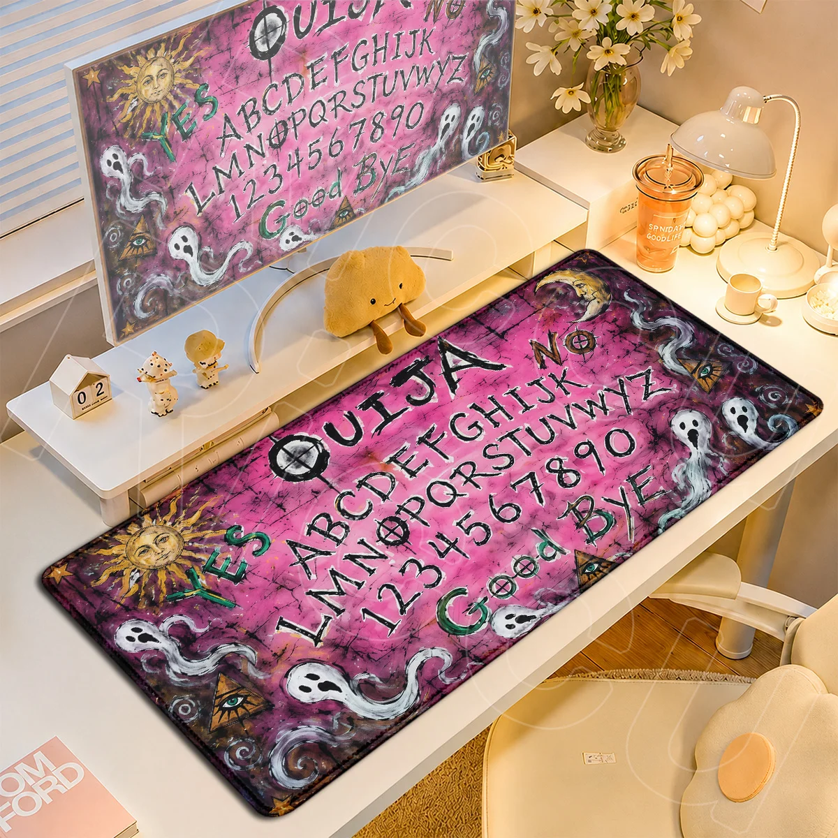 

Ouija Board HD Printing Gamer Natural Rubber Office Mouse Pads Computer Desktop Mats Large Home Laptop Table Carpet Keyboard Rug