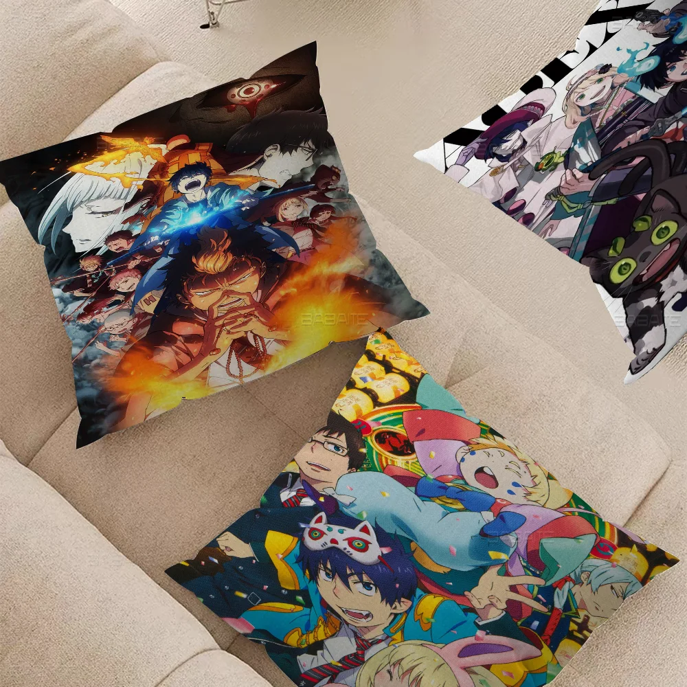 Blue Exorcist Personalized Picture Text Home Decorative Pillows Household Gifts 45x45cm