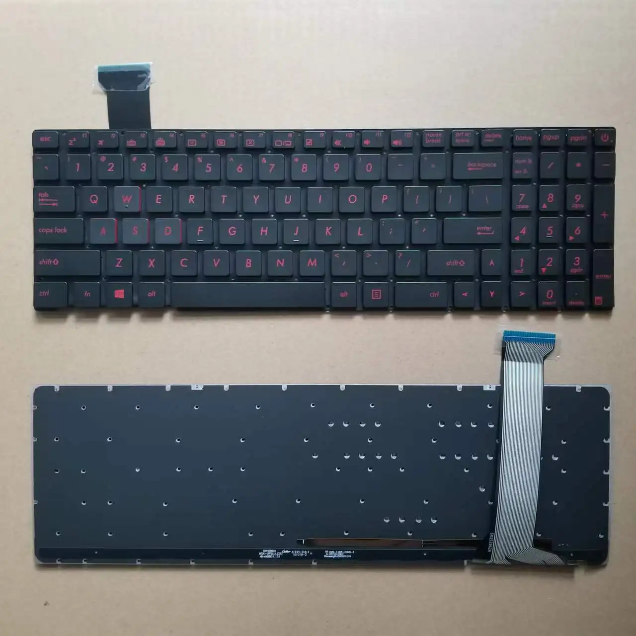 New US Keyboard For Asus ROG GL552 GL552jx GLl552vw GL552vx  English Layout With Backlit No Frame Red