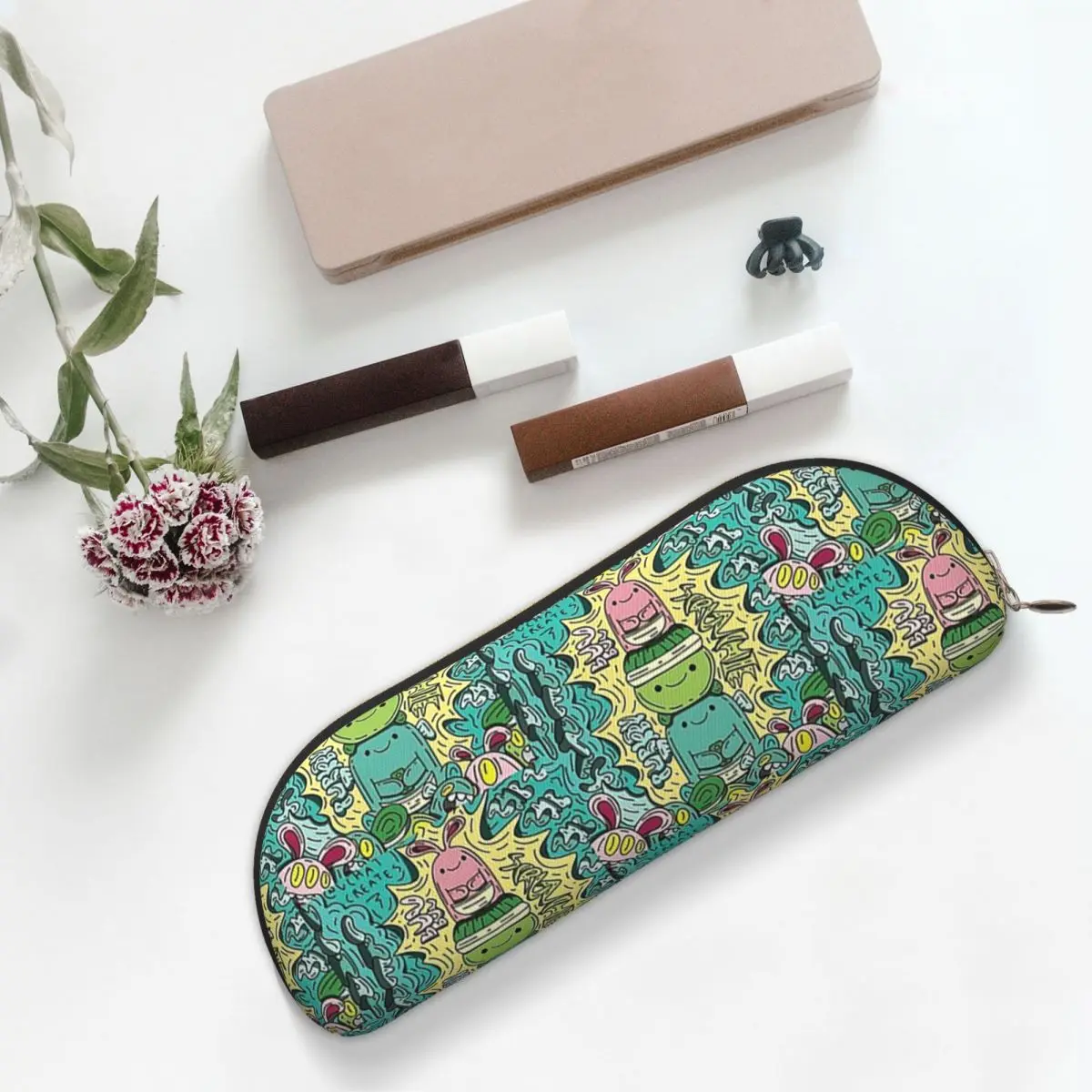 Zhc Zack مقلمة حامل قلم تخزين لوازم القرطاسية سعة كبيرة صندوق القلم حقيبة أقلام رصاص لهدايا صبي فتاة