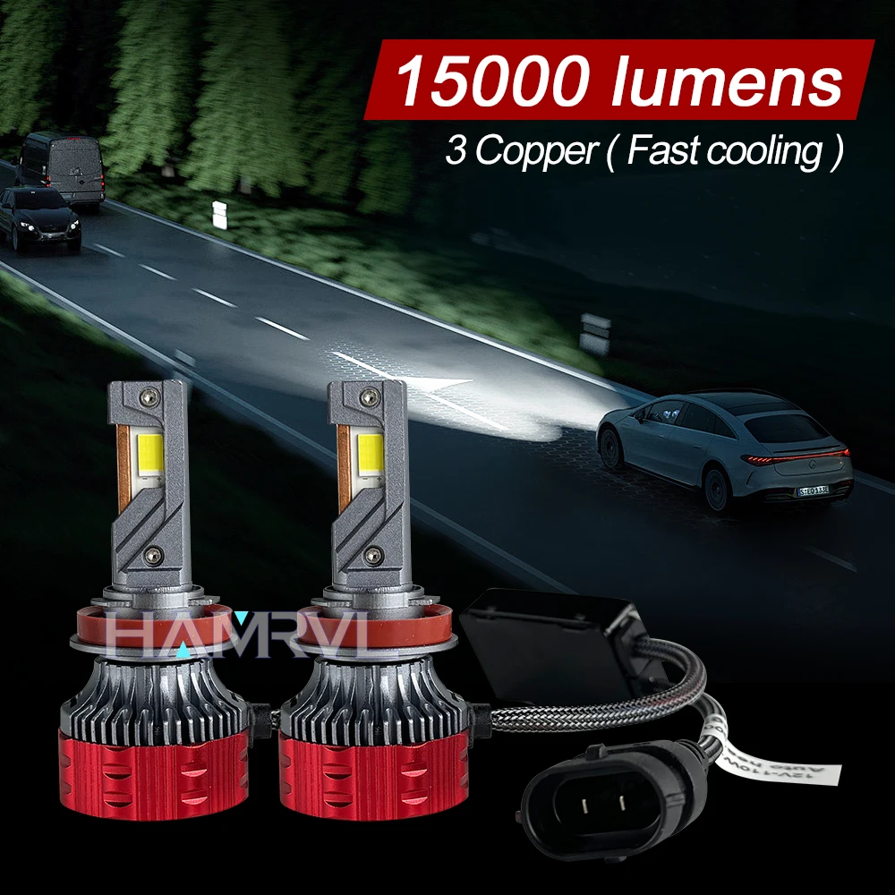 15000LM 9005 9006 H1 H7 H8 LED Headlight LED Car Headlight Auto LED Headlamp120W White 6500K Waterproof IP65 Dualvision H4