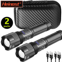 Aluminum Alloy XHP70.2 XHP50.2 Tactical Hunting Torch 4 Core Led Flashlight 18650 AAA Battery Usb Rechargeable Zoomable Lantern