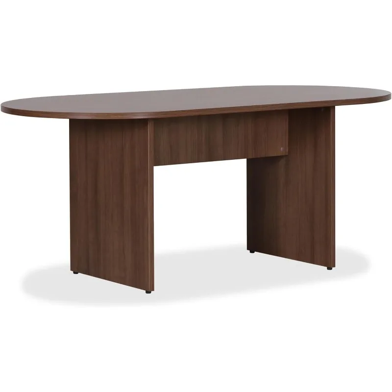 Lorell LLR69988 Essentials Mesa de conferência oval laminada de nogueira