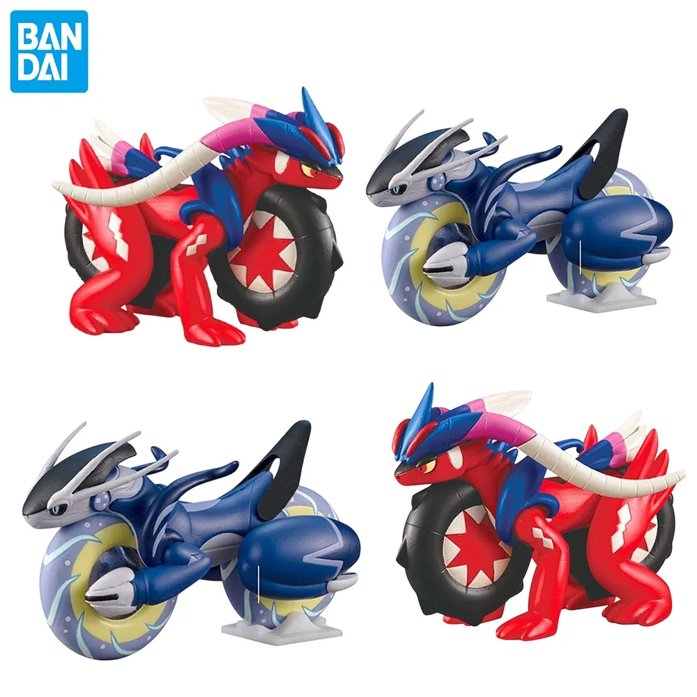 Figura de acción Original de Pokémon Koraidon Miraidon, forma de motocicleta escarlata y violeta, juguetes de modelos coleccionables, muñecas divertidas de PVC para niños