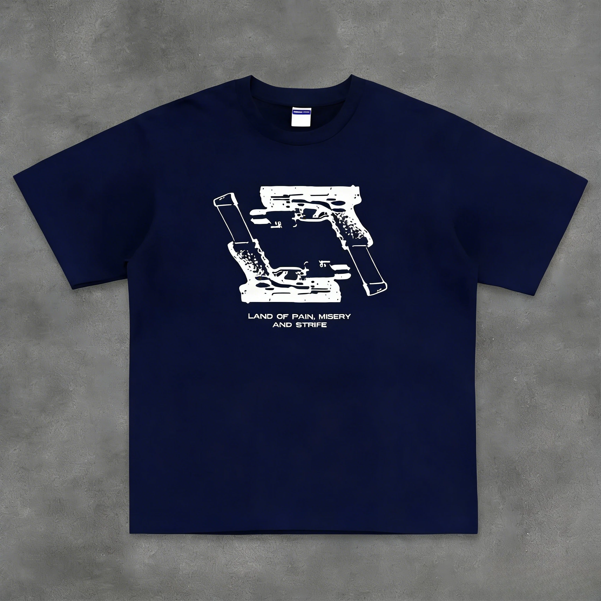 أفضل بيع الاتجاه هوك على لك تي شيرتات قصيرة الاكمام مسدس القطن طاقم الرقبة فضفاضة نصف كم تي شيرت الرجال الملابس