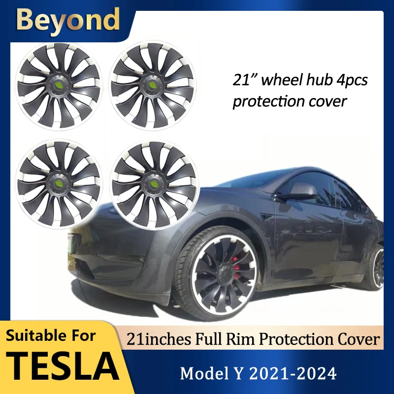 21Inch Full Rim Protective Cover For Tesla Model Y 2023 Hight Performance Wheel Hub Protection Ring Full Rim Cover Accessories