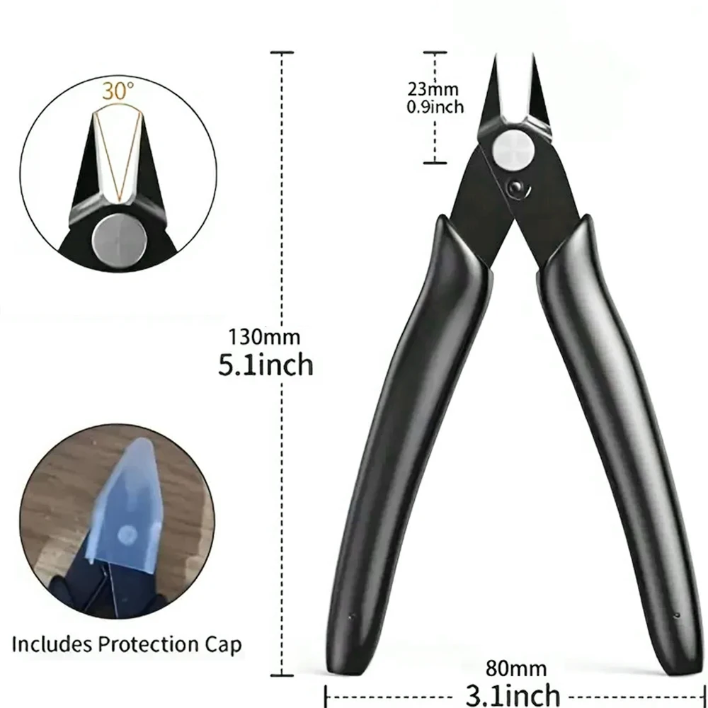 KATWAY 3.5 Inch Industrial Grade Mini Water Nozzle Pliers Pointed Nose Pliers Diagonal Nose Hardware Maintenance Tool HH-AA22