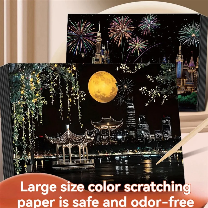 الاكسسوارات اليدوية الكبار خدش الرسم الضغط أداة لعبة كشط اللوحة هدية عيد ميلاد DIY Craft-ABJU