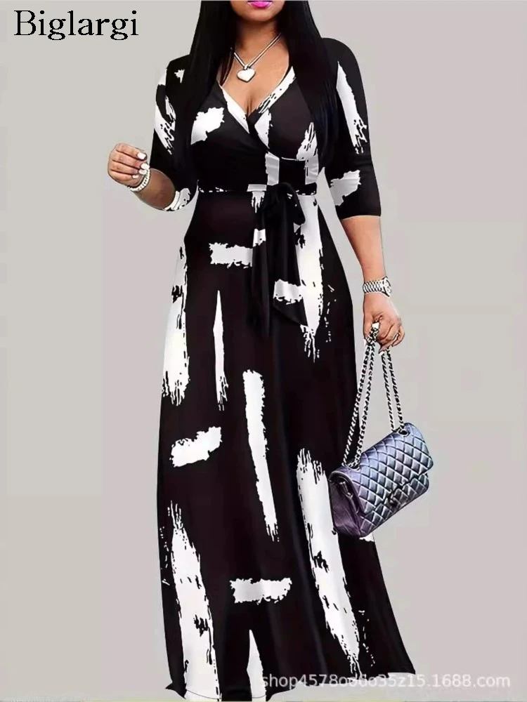 

Plus Size Summer Irregular Graffiti Print Jumpsuit Women Wide Leg Loose Pleated Fashion Ladies Jumpsuits Casual Woman Jumpsuits