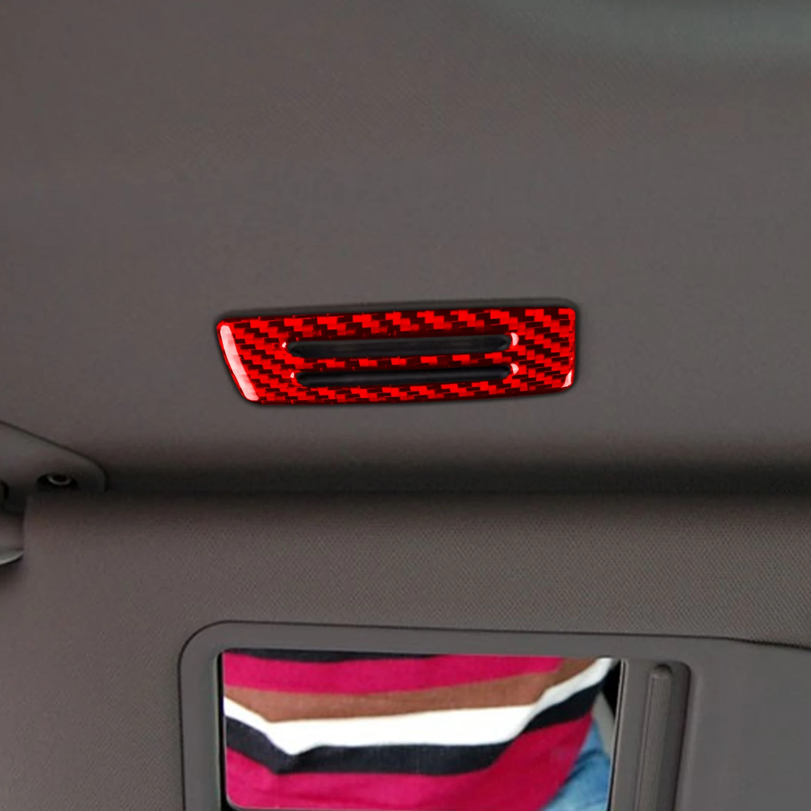 For BMW 3 Series E90 2005-2012 Car Rear Cosmetic Light Trim Red Real Soft Carbon Fiber Interior Accessories Decoration Stickers