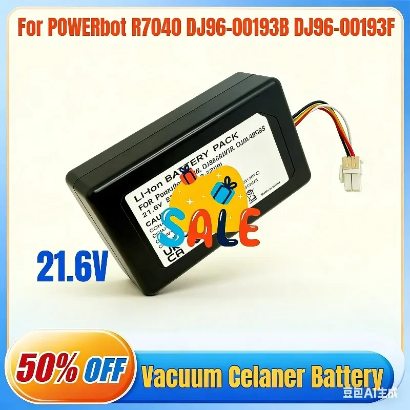 SWZY Vacuum Celaner Battery 21.6V for Samsung DJ96-00193B PowerBot R7040 R1AM7010UW VR1AM7040W9 VR1AM7010U5 VR1AM7040WG VCA-RBT7