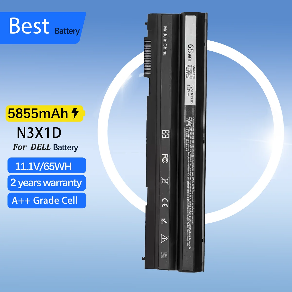 N3X1D Laptop Battery for DELL Latitude E5420 E5430 E5520 E5530 E6420 E6520 E6430 E6440 E6530 E6540