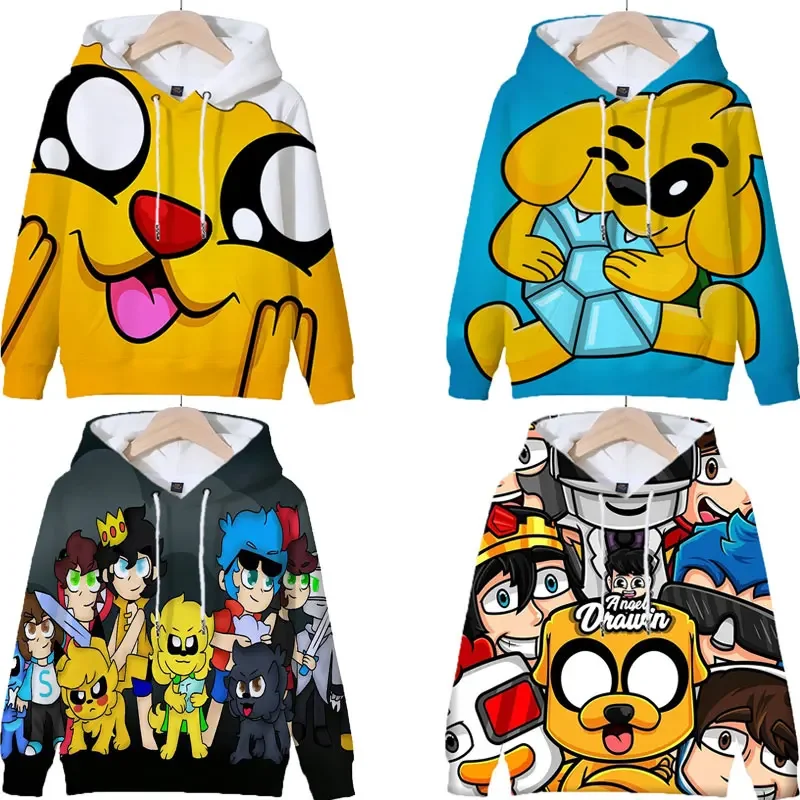 Compadretes Mikecrack Hoodies Boys Girls Cartoon Sweatshirts Pullover Teenage Harajuku Streetwear Tops kids 3D Clothes Sudadera