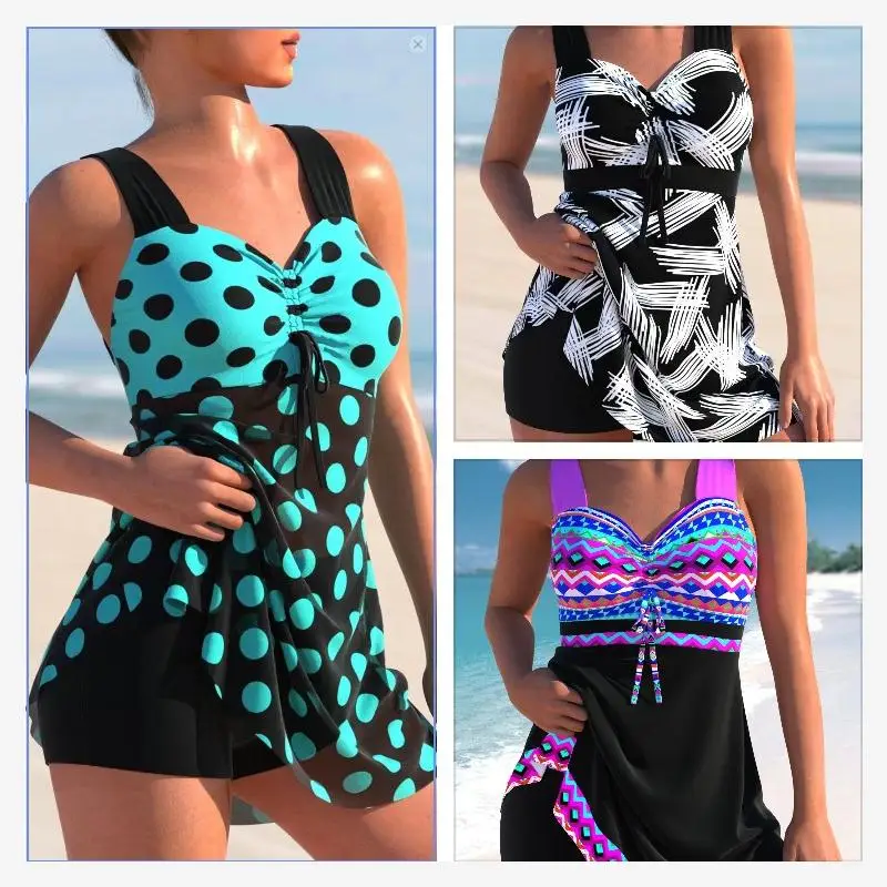 

Женское бикини iang больших размеров 2023, танкини для похудения, закрывающее живот, удлинение ног, независимая станция, трансграничная