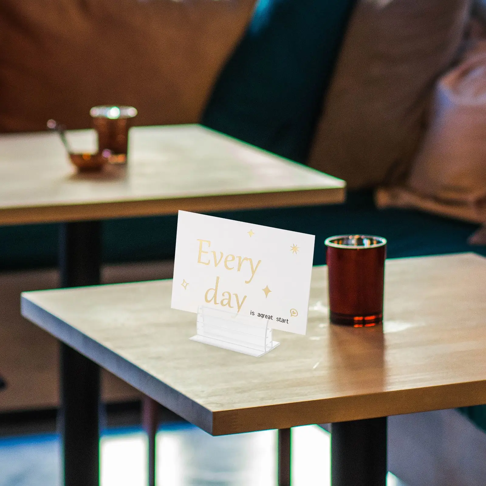 12Pcs Self Adhesive Sign Panel Holders Mini Name Tag Holders Card Sign Holders Guard Table Number Holders Picture Holders For