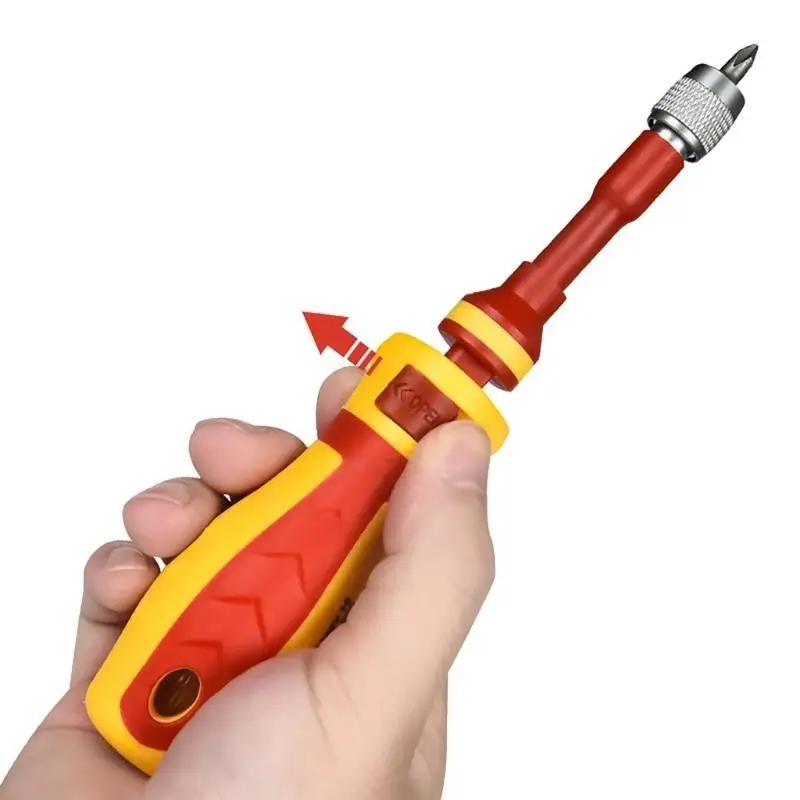 652F 18 In1 معزول مفك مجموعة مفك مغناطيسي أداة مجموعة كهربائي متعدد الوظائف للتبادل مفك البراغي #5