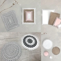Piggy Craft metal cutting dies cut die mold Lace round hole frame Scrapbook paper craft knife mould blade punch stencils dies