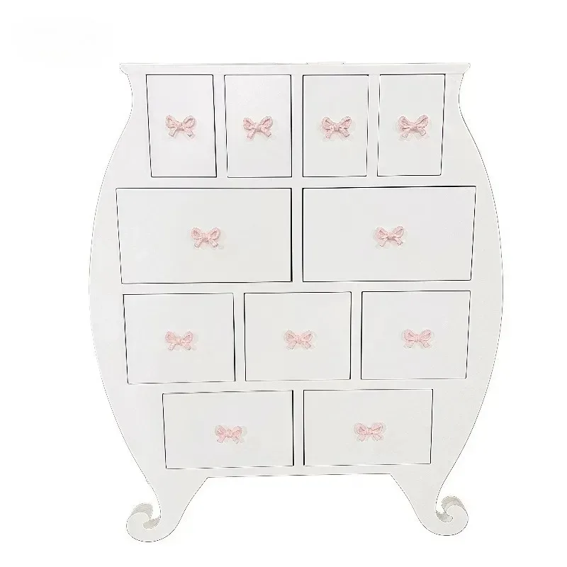 2025 new solid wood 11 pumping exquisite chest cabinet living room bedroom storage locker dining side cabinet girl bedside table