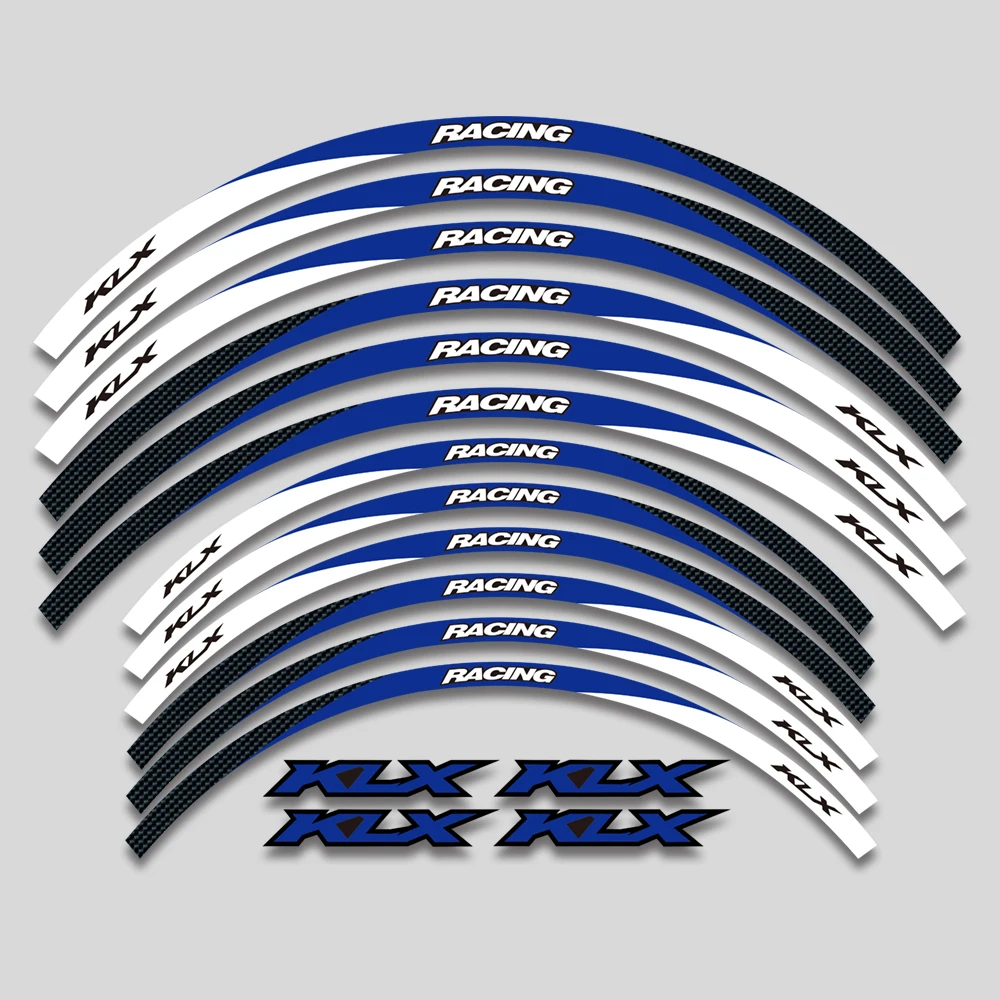 For Kawasaki KLX 230 300 230R 230R 300R S 230S 230SE motocross wheel tire sticker reflective rim strip motorcycle decal film