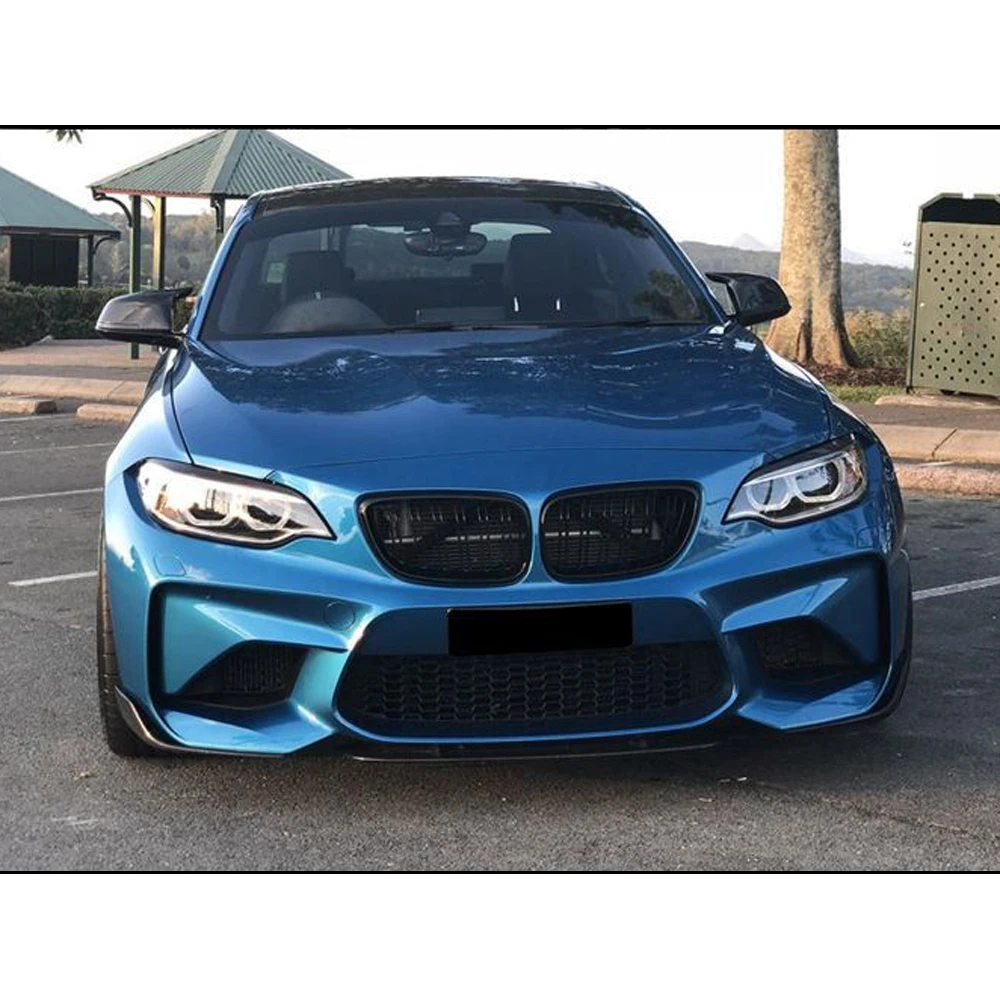 Carbon Fiber Headlights Eyebrow Eyelid Sticker for BMW F87 M2 F22 F23 218i 220i 228i M235i M240i M Sport Coupe 2014 - 2019 2pcs 6