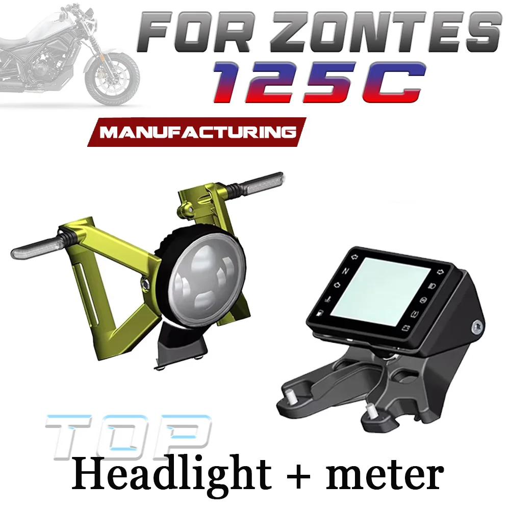 

For ZONTES 125C headlights for C125 headlight left and right brackets, instrument panel accessories