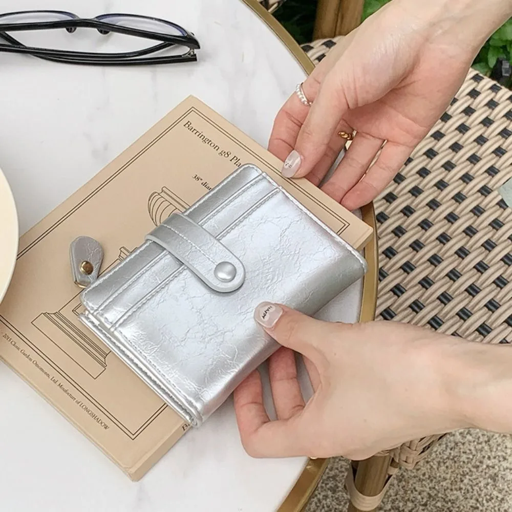 

Portable Retro Women's Wallet Zipper Multi-function Pu Short Wallet Card Holder Ultra Thin Coin Purse Women