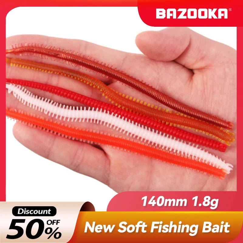 

Bazooka Soft Lures Silicone Fishing Bait TPR Wobblers Paddle Worm Curly Easy Shiner Shad Swimbait Artificial Tackle Bass Pike