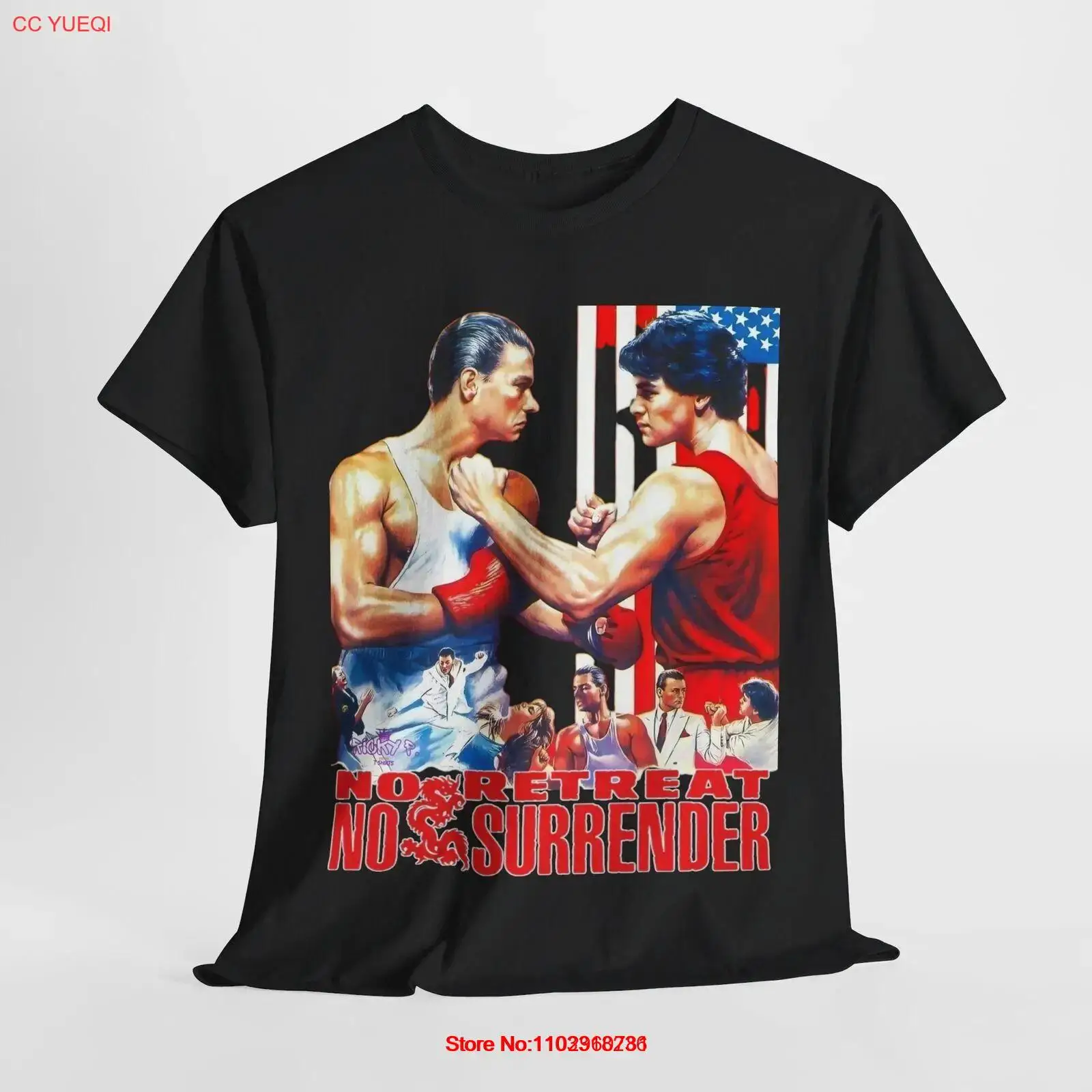 Camiseta Unisex de algodón pesado, sin retiro, No de rendición, Jean Claude Van Damme