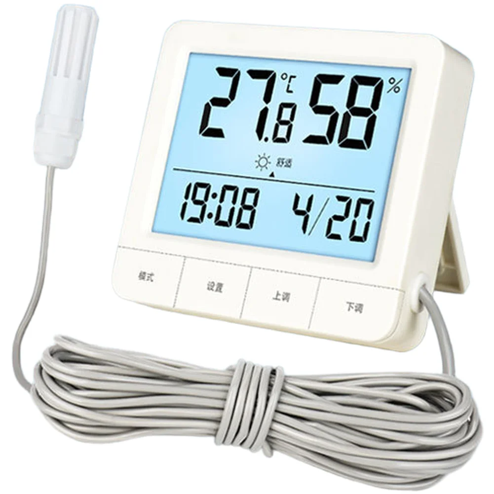 Digital Temperature Humidity Meter with Flexible Probe for Incubator Reptile Tank Terrarium and Hatching Environment