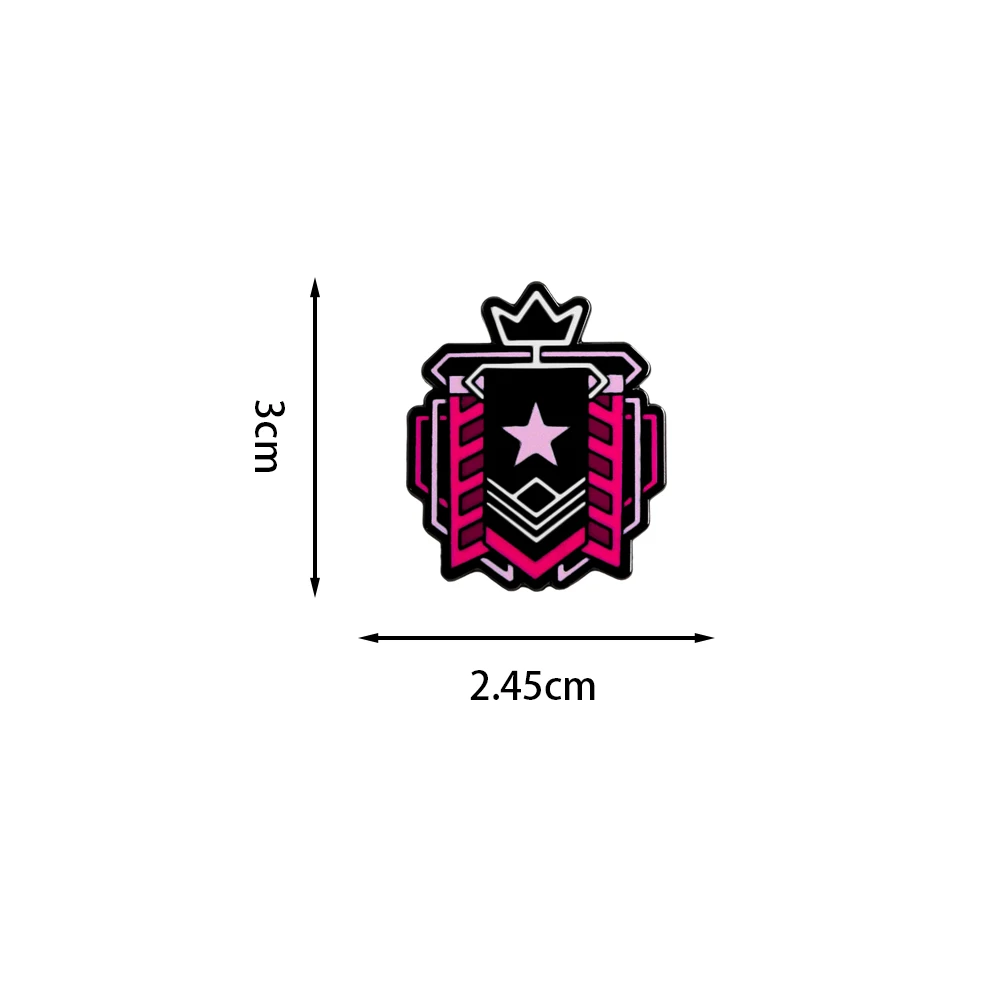 Rainbow Six Rangabzeichen, Schießsimulationsspiel-Peripherieartikel, Brosche, Cartoon-Embleme, Emaille-Pin, Gamer-Kleidungszubehör, Geschenk – Detail 2