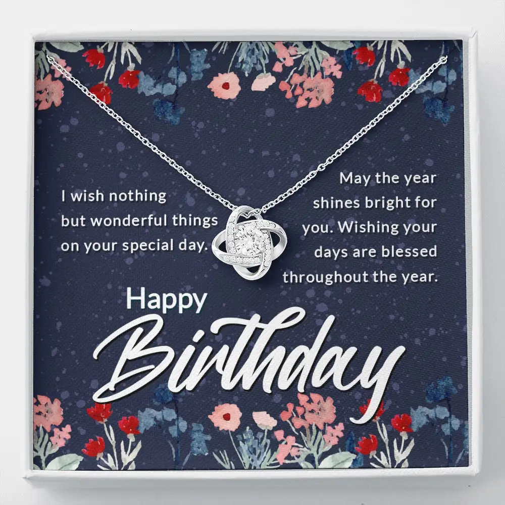 Handmade Happy Birthday Necklace For Girl Woman Birthday For Her Birthday Gifts For Niece Sister Best Friend Gift Necklace Set