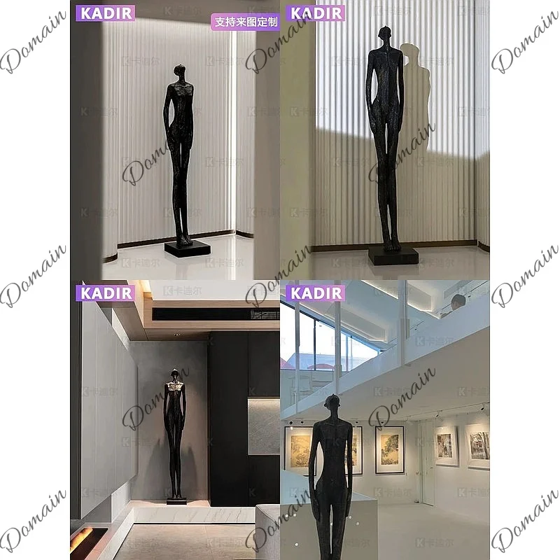Nordic Creative Looking Up Figure Sculpture Modern Minimalist Living Room Entrance Art Ornament