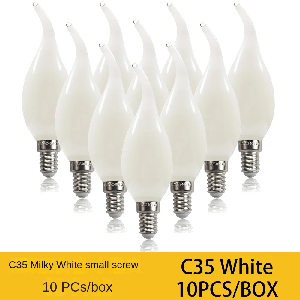 Immagine 4: Retro Led Dimmerabile a lume di candela C35 Smerigliato E14 220V 110V 4W 6W Bianco caldo 2700K Lampadine a filamento Lampada per illuminazione lampadario