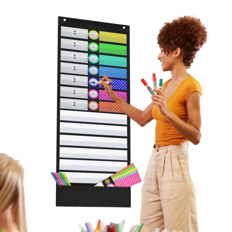 

Карманный график, Обучающие принадлежности, карманный график, доска для объявлений и Настенный декор, часы, время, предметы, планировщик расписания с