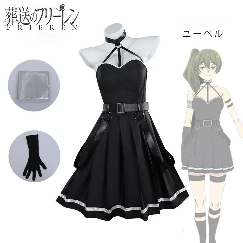

2026 Anime Frieren At The Funeral Ubel Cosplay Costume Adult Women Polyester Dress Full Set Suit Halloween Party Outfits Skirt