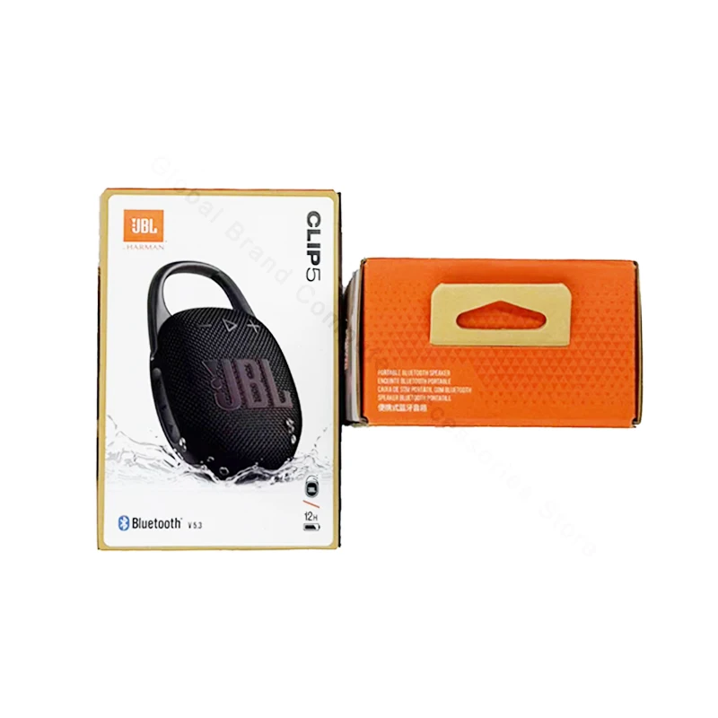 JBL Clip 5 مكبر صوت بخاصية البلوتوث قابل للنقل للغاية BT 5.3 اتصال متعدد مكبر الصوت IP67 مقاوم للماء 12 ساعة وقت اللعب مع خطاف