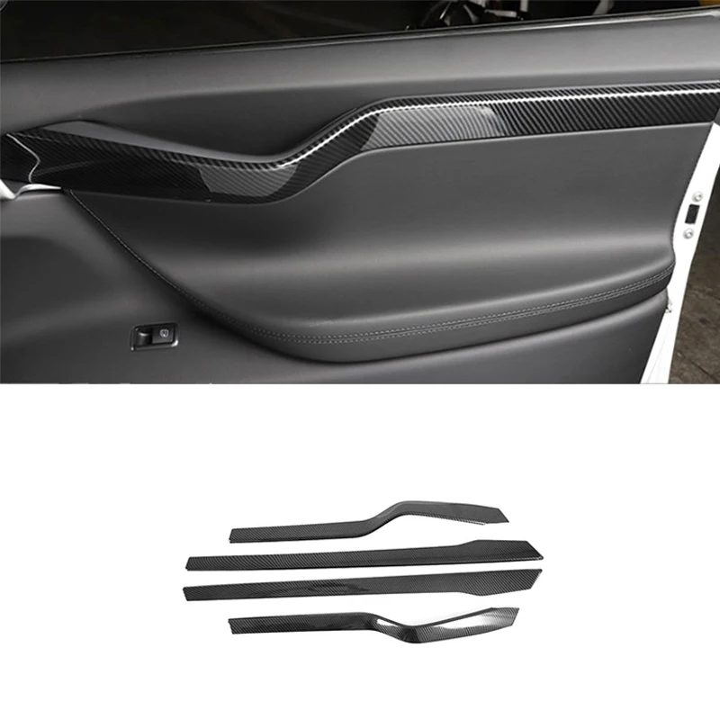 2023 Car Interior Accessories Inner door panel decoration front/rear door trim strip For Tesla Model X 2014-2020