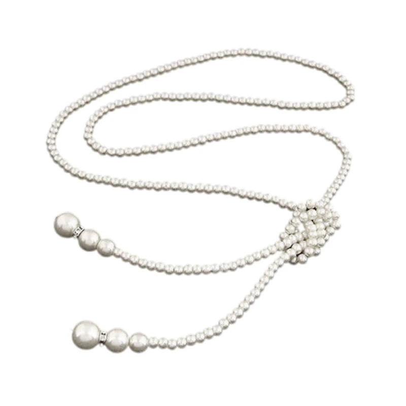 Elegant Pearls Multi Layer Necklace Multi Layer Pearls Necklace Jewelry with Knot Designs for Social Gatherings