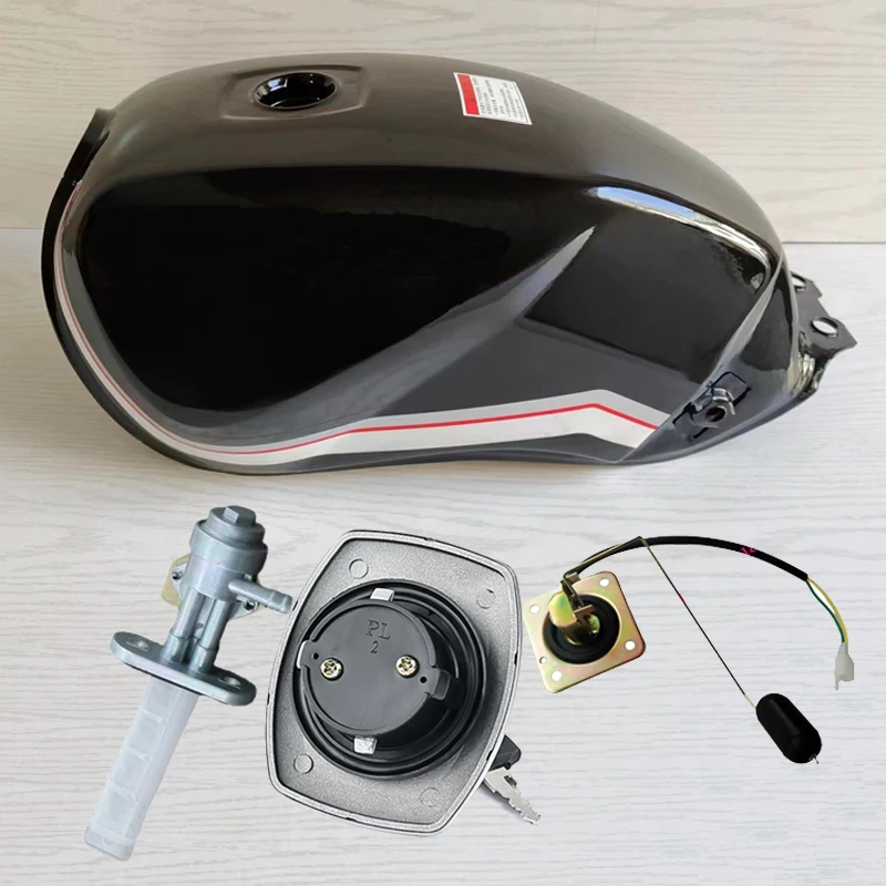

Motorcycle Tank With Tank Cap/Float Sensor/Fuel Cock for Suzuki Haojue Sanlg Qingqi GS125 HJ125 QJ125 Red/Black/Blue Gas Tank