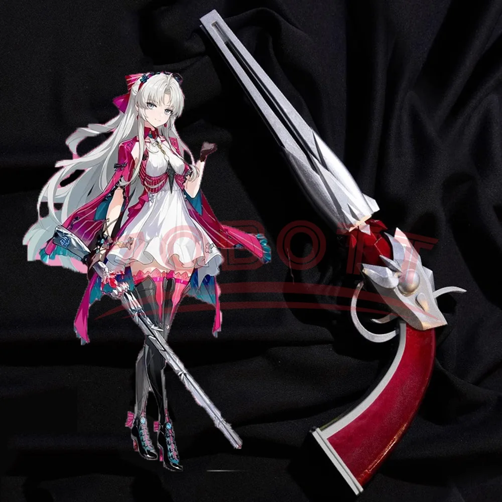 

Wuthering Waves Carlotta Montelli Cosplay Weapons Prop Wig Cartoon Pistol Gun Weaponry Halloween Props Accessories