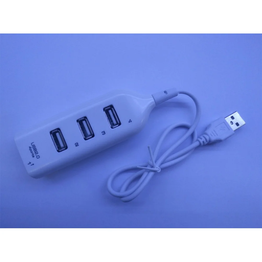 USB 2.0 Hub High Speed 4-Port tragbarer Datensplitter kompatibel 7 8 10 Laptop PC Computer weiß