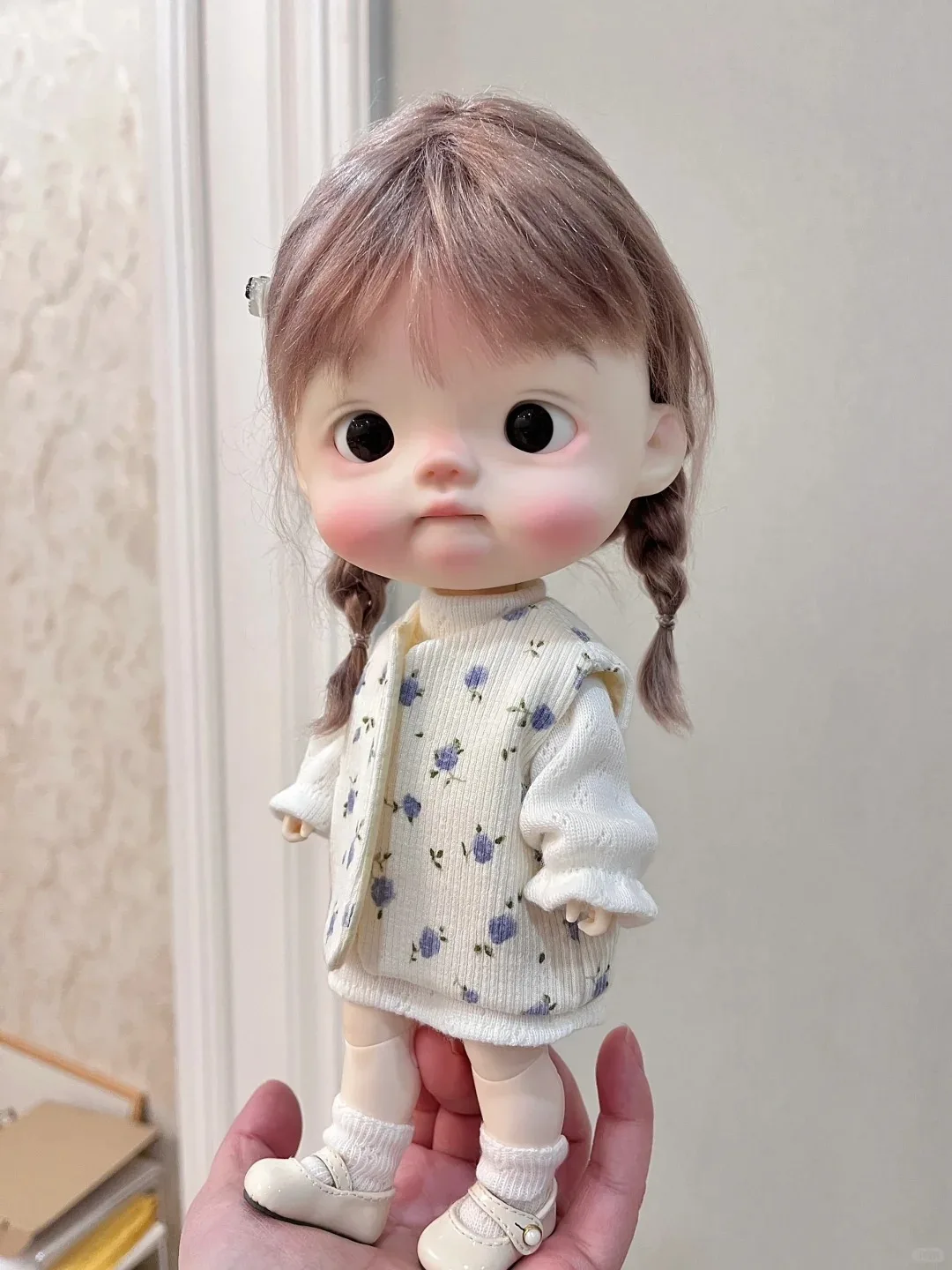 Boneca 1/6 diandian bjd resina diandi qbaby sorriso bao huhu corpo de peixe grande blythe ob11 acgn resina animal bodymold