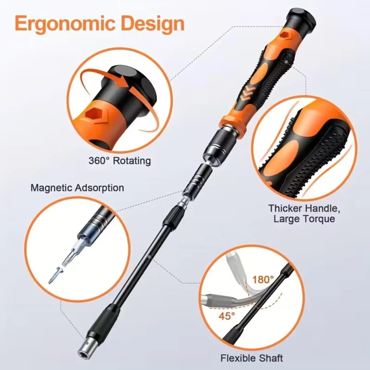 115-in-1 Precision Screwdriver Set, CRV Steel Bits W/ Torx Triwing, Mini Repair Tool Kit for Electronics