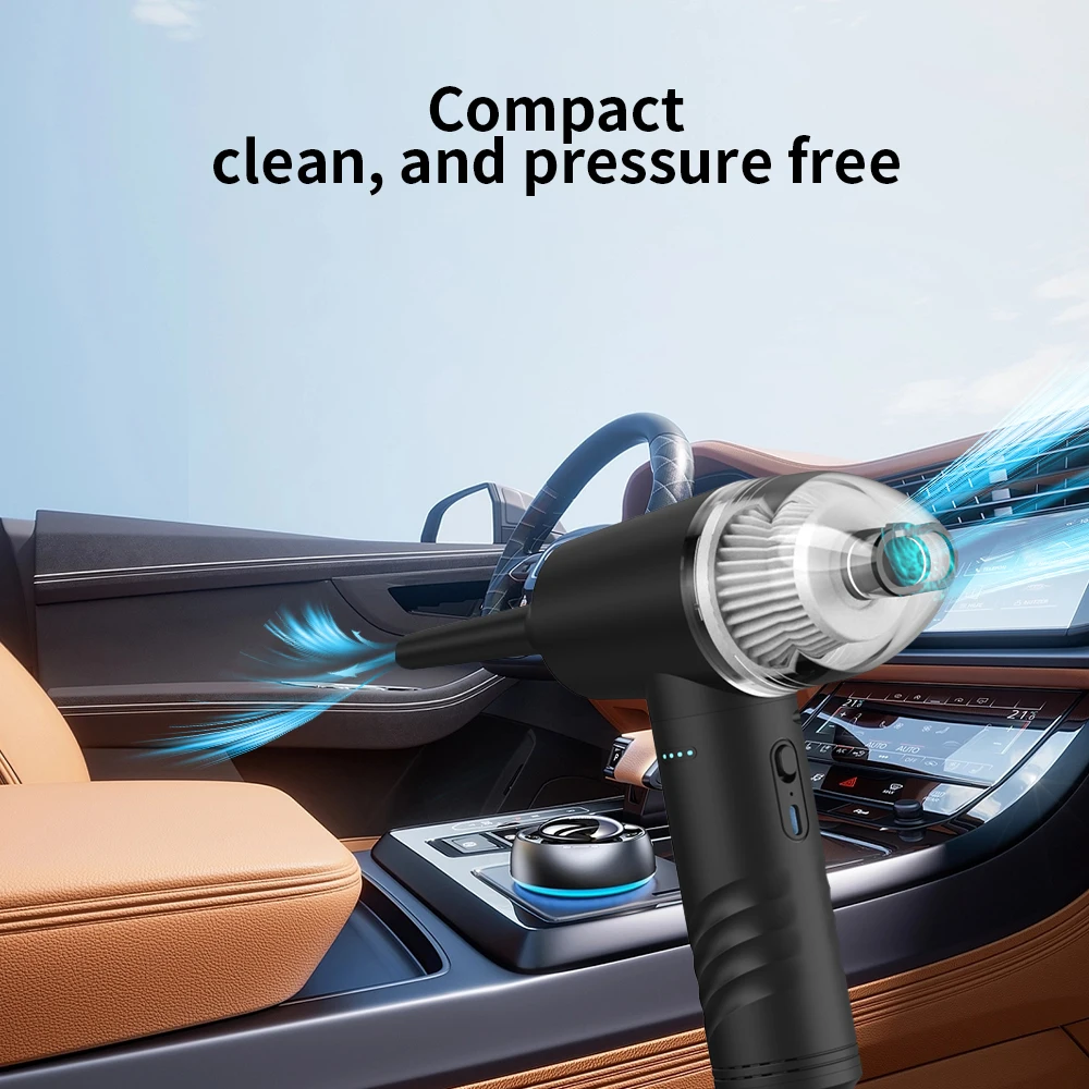 7000Pa PC Keyboard Cleaner 6000mAh  Compressed Air Duster MIni Car Vacuum Cleaner 2 In 1 Air Blower